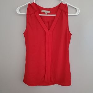 Banana Republic Women's Red Sleeveless Flowy Blouse 0 Petite (XS)